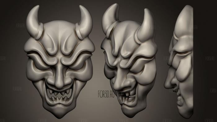 Oni Mask stl model for CNC